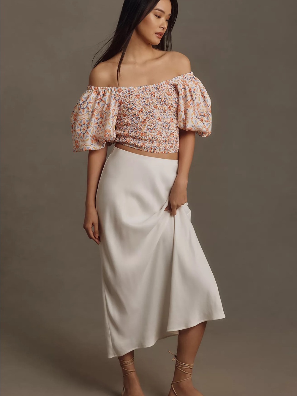 Anthropologie DOLAN Off-The-Shoulder Textured Bodice Top
